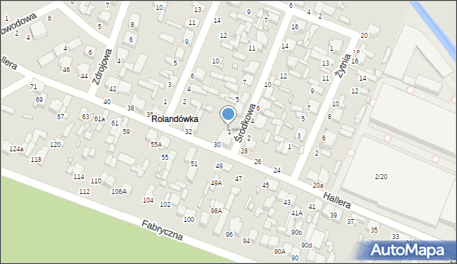 Tomaszów Mazowiecki, Środkowa, 1, mapa Tomaszów Mazowiecki