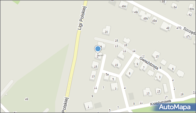 Toruń, Srebrzysta, 17, mapa Torunia