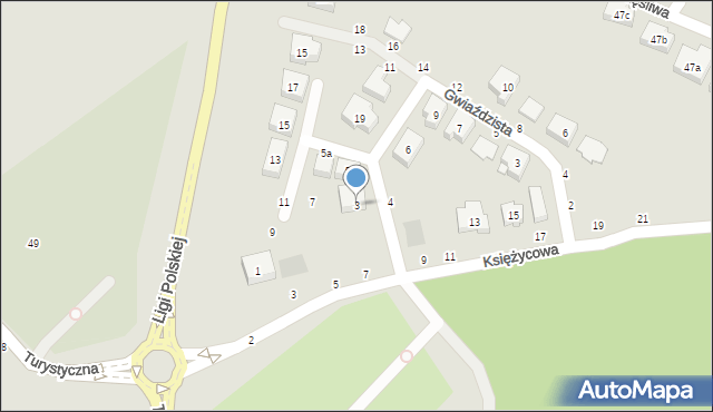 Toruń, Srebrzysta, 3, mapa Torunia