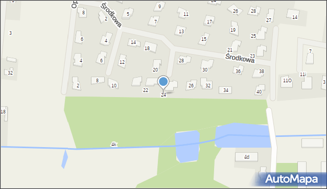 Ustanów, Środkowa, 24, mapa Ustanów