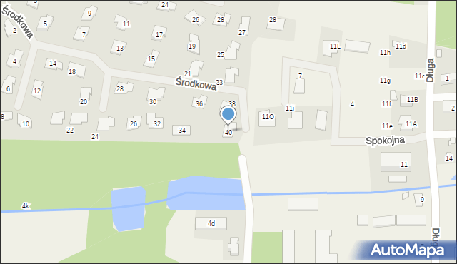 Ustanów, Środkowa, 40, mapa Ustanów