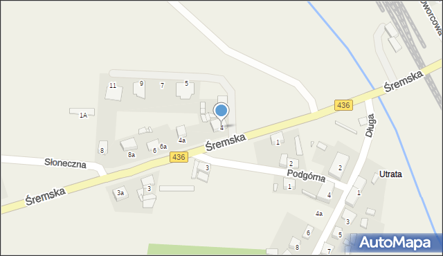 Utrata, Śremska, 4, mapa Utrata
