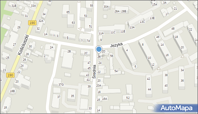 Wągrowiec, Średnia, 26, mapa Wągrowiec