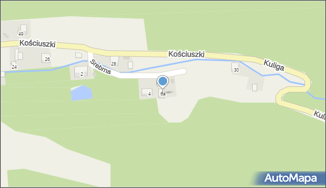 Walim, Srebrna, 6a, mapa Walim