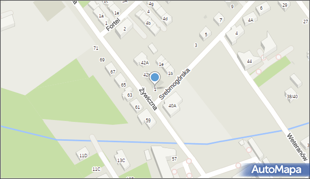 Warszawa, Srebrnogórska, 1, mapa Warszawy