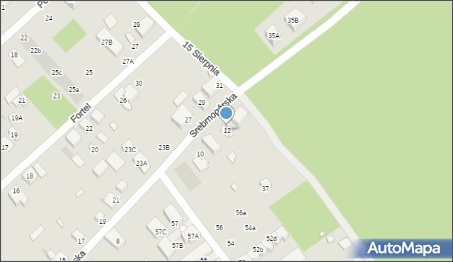 Warszawa, Srebrnogórska, 12, mapa Warszawy