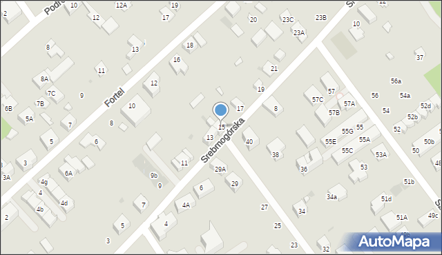 Warszawa, Srebrnogórska, 15, mapa Warszawy
