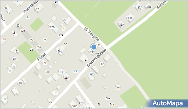 Warszawa, Srebrnogórska, 29A, mapa Warszawy