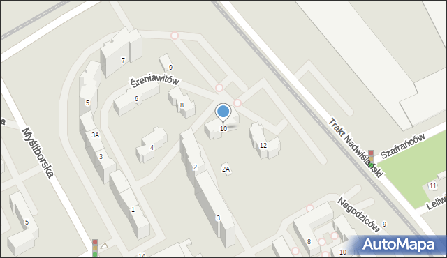 Warszawa, Śreniawitów, 10, mapa Warszawy