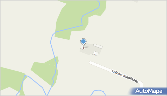 Wizna, Srebrzysta, 1, mapa Wizna