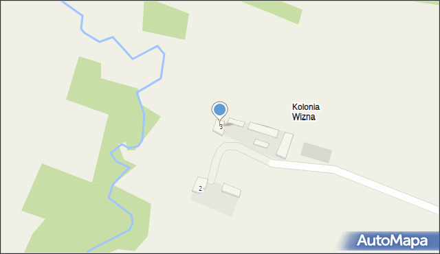 Wizna, Srebrzysta, 3, mapa Wizna