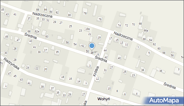 Wohyń, Średnia, 48, mapa Wohyń