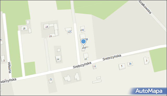 Wola Grzymkowa, Srebrzyńska, 10A, mapa Wola Grzymkowa