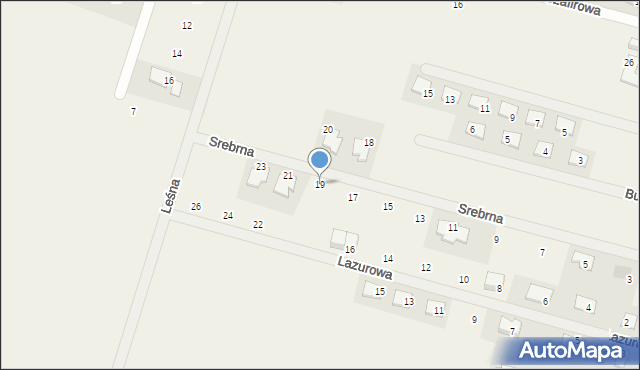 Wola Rasztowska, Srebrna, 19, mapa Wola Rasztowska