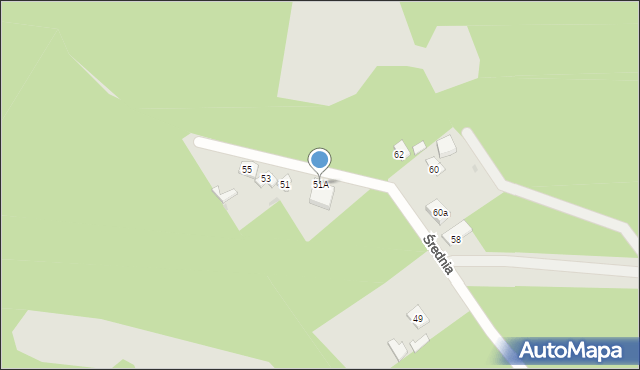 Wołomin, Średnia, 51A, mapa Wołomin