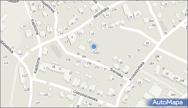 Wrocław, Śremska, 3, mapa Wrocławia