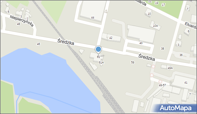 Wrocław, Średzka, 61, mapa Wrocławia