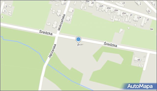 Wrocław, Średzka, 67, mapa Wrocławia