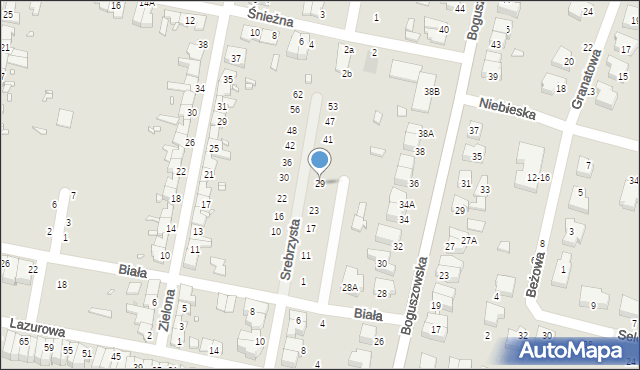 Wrocław, Srebrzysta, 29, mapa Wrocławia