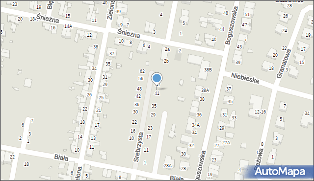 Wrocław, Srebrzysta, 43, mapa Wrocławia