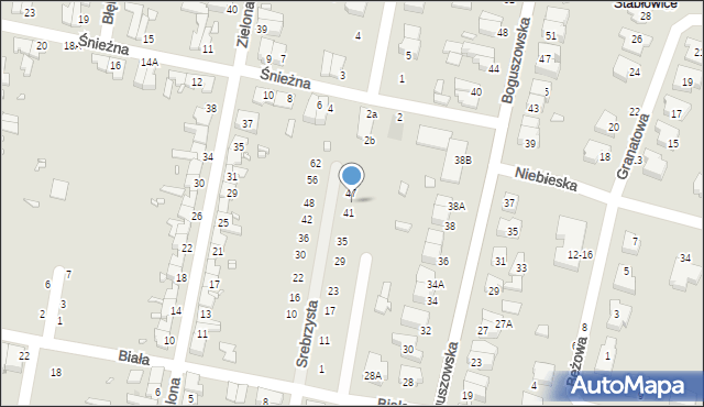 Wrocław, Srebrzysta, 45, mapa Wrocławia