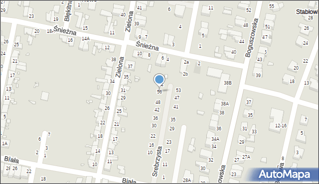 Wrocław, Srebrzysta, 56, mapa Wrocławia