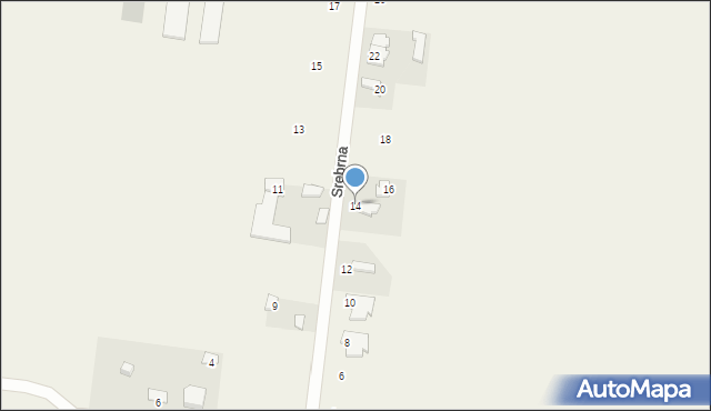 Wronowice, Srebrna, 14, mapa Wronowice