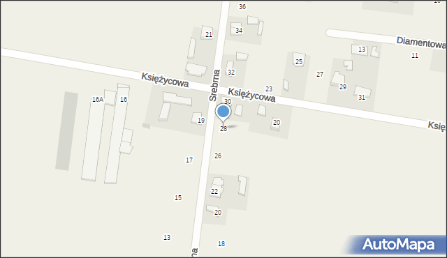 Wronowice, Srebrna, 28, mapa Wronowice