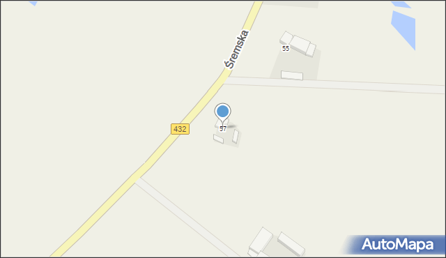 Wyrzeka, Śremska, 57, mapa Wyrzeka