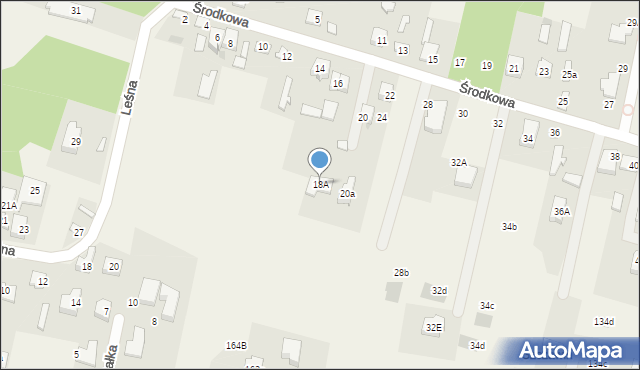 Zaborów, Środkowa, 18A, mapa Zaborów