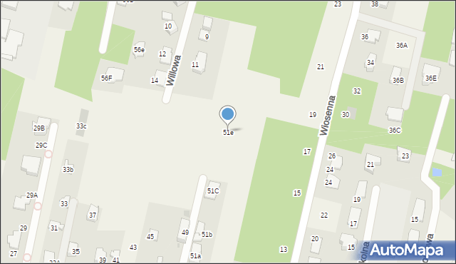 Zaborów, Środkowa, 51e, mapa Zaborów