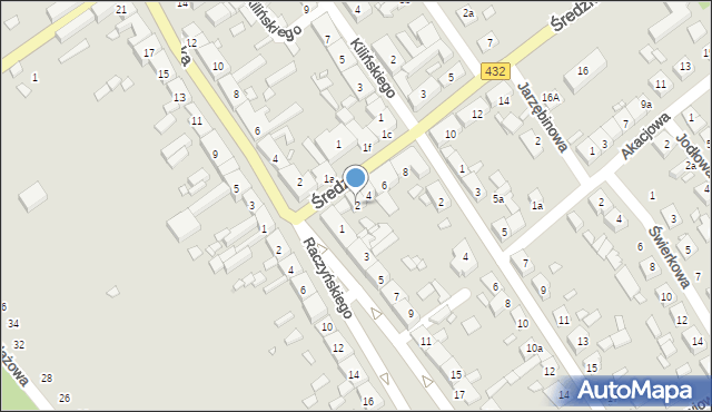 Zaniemyśl, Średzka, 2, mapa Zaniemyśl