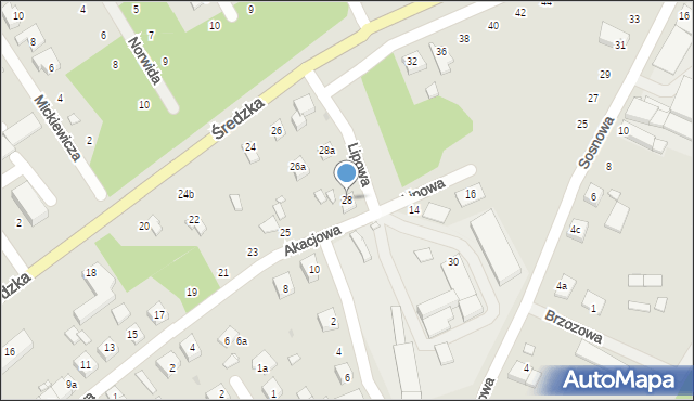 Zaniemyśl, Średzka, 28, mapa Zaniemyśl