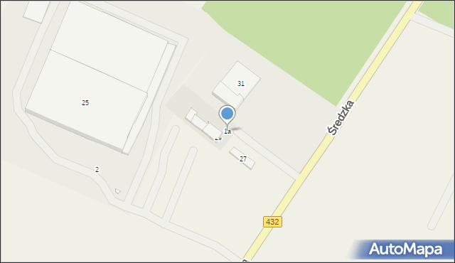 Zbrudzewo, Średzka, 1a, mapa Zbrudzewo