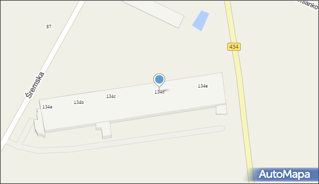 Zbrudzewo, Śremska, 134d, mapa Zbrudzewo