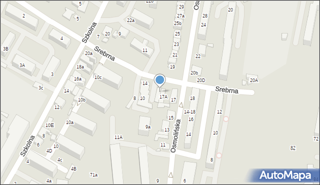 Zduńska Wola, Srebrna, 12, mapa Zduńska Wola