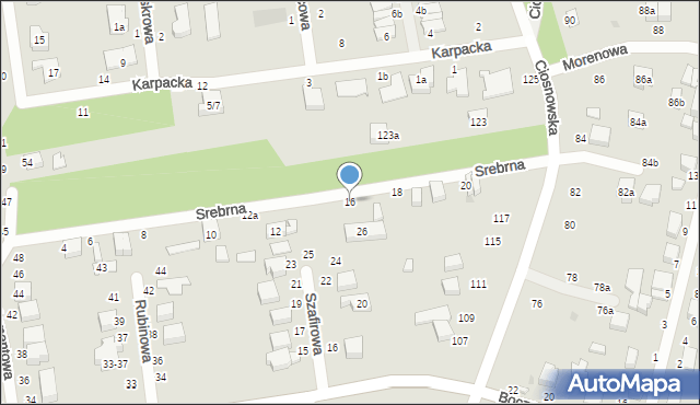 Zgierz, Srebrna, 16, mapa Zgierz