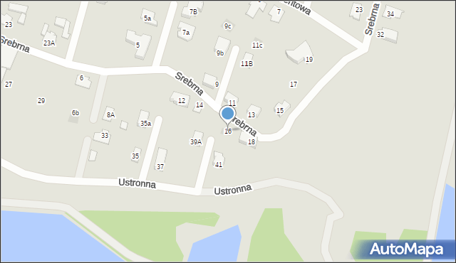 Żory, Srebrna, 16, mapa Żor