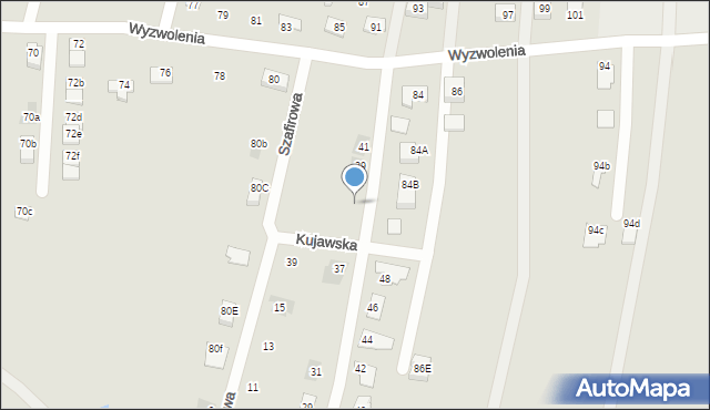 Żory, Srebrna, 37, mapa Żor