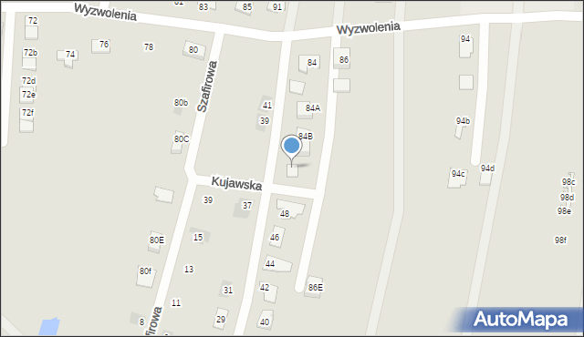 Żory, Srebrna, 50, mapa Żor