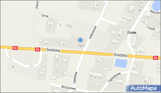 Źródła, Średzka, 2, mapa Źródła