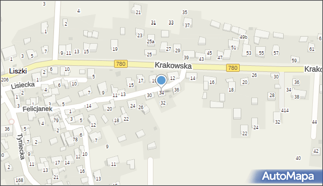 Liszki, ss. Felicjanek, 34, mapa Liszki