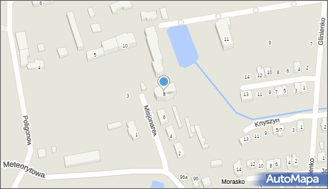 Poznań, ss. Misjonarek, 8, mapa Poznania
