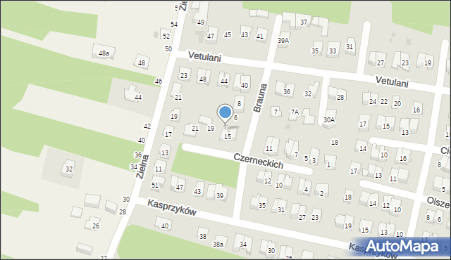 Tarnów, ss. Czerneckich, 17, mapa Tarnów