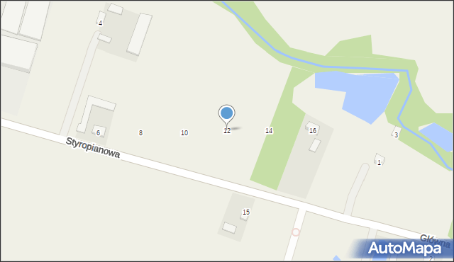 Adamowice, Styropianowa, 12, mapa Adamowice