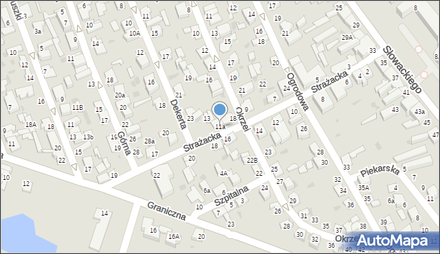 Aleksandrów Kujawski, Strażacka, 11a, mapa Aleksandrów Kujawski