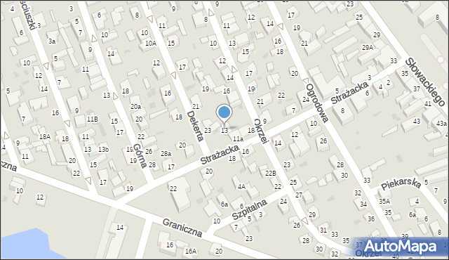 Aleksandrów Kujawski, Strażacka, 13, mapa Aleksandrów Kujawski