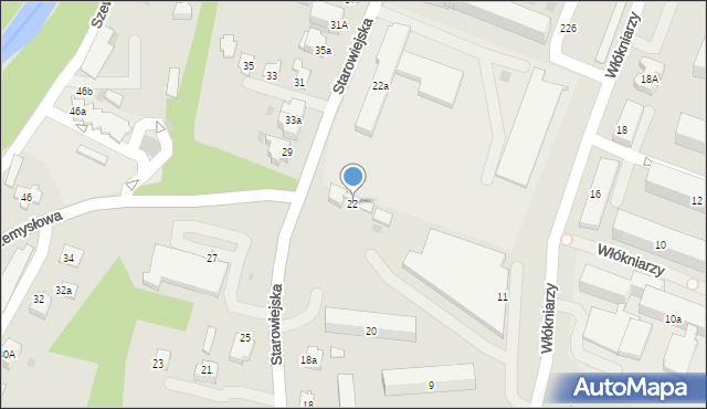 Andrychów, Starowiejska, 22, mapa Andrychów