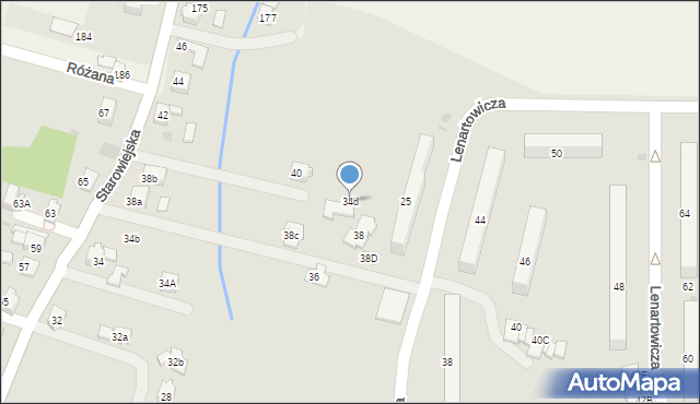 Andrychów, Starowiejska, 34d, mapa Andrychów
