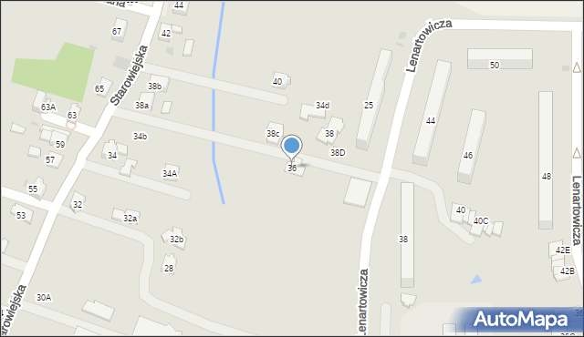 Andrychów, Starowiejska, 36, mapa Andrychów